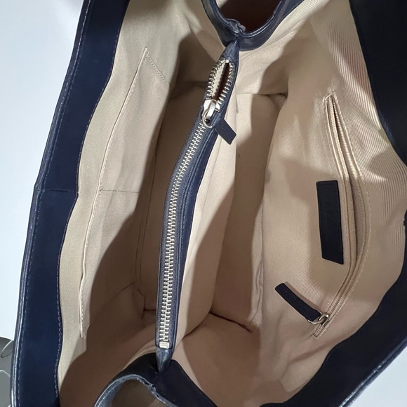 Talbots all leather color block handbag. - Picture 6 of 7